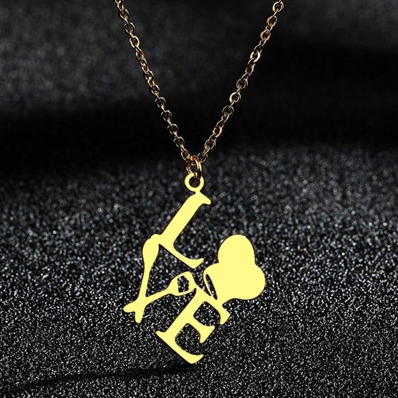 Cooking Love Gold Necklace, Love to Cook Chefs Pendant Necklace, Baking - Picture 1 of 4